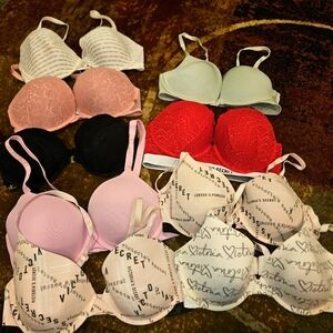 Lot of Victoria's Secret Padded Push Up Bras Size 36D